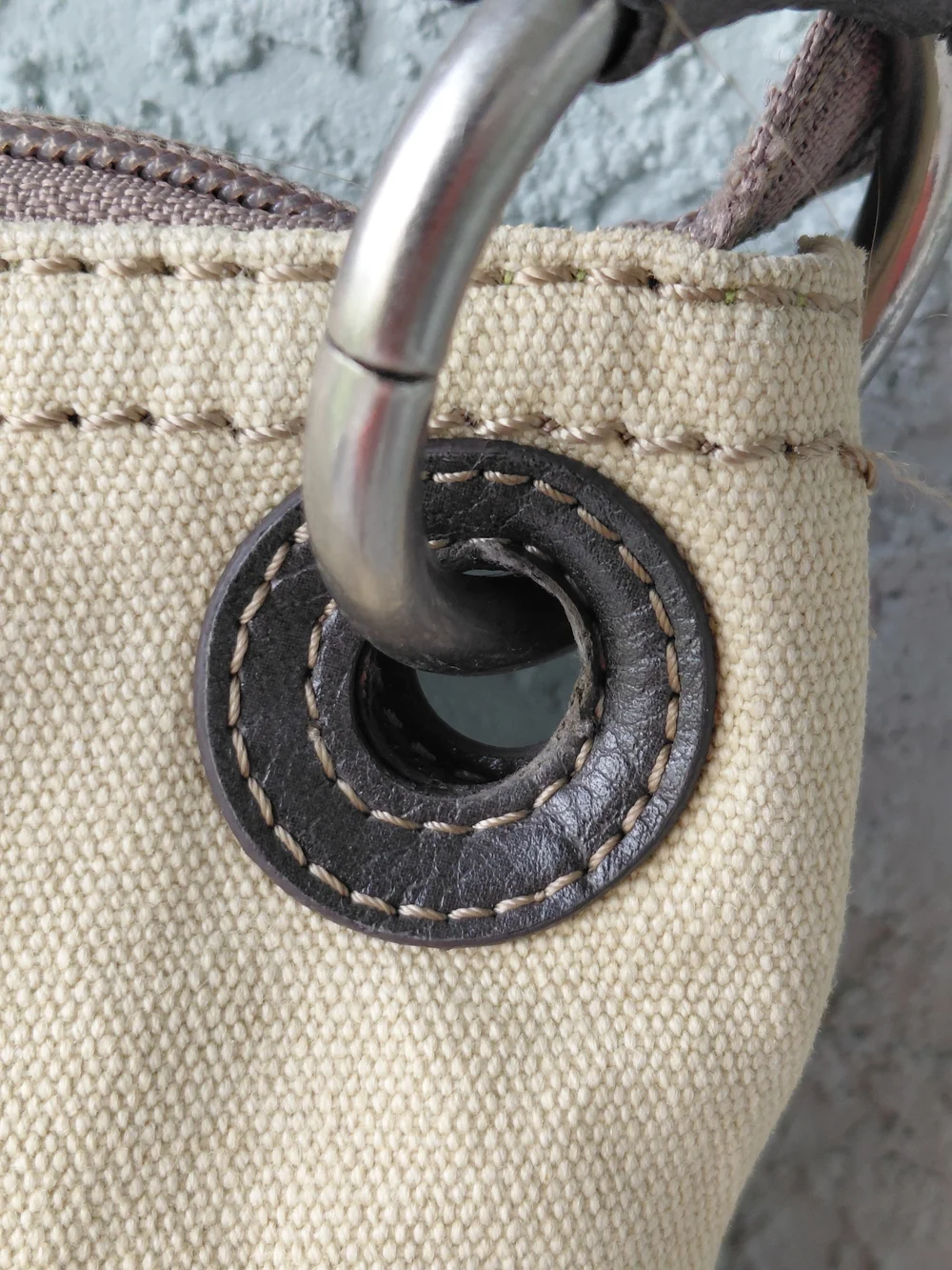 Fossil Key-Per Floral Quilted Crossbody Bag Canvas Leather Trim Beige Brown